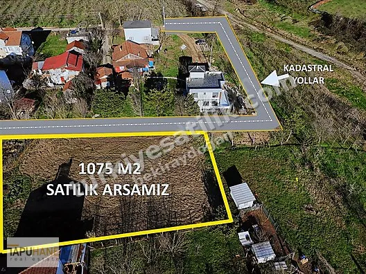 TAPUHANE'DEN SATILIK VE TAKAS LI SARIDEDE DE 1075 M2 ARSA